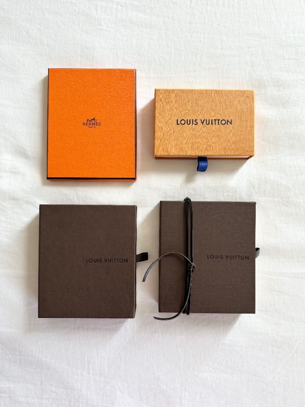 Hermès and Louis Vuitton Small Gift Boxes Set
